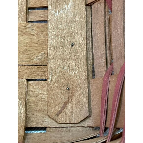 Vintage 1992 Longaberger Basket Used Floral Fabric and Plastic Liner - Picture 9 of 16